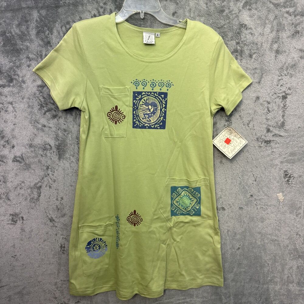 focus small shift dress green multiple pockets design NEW